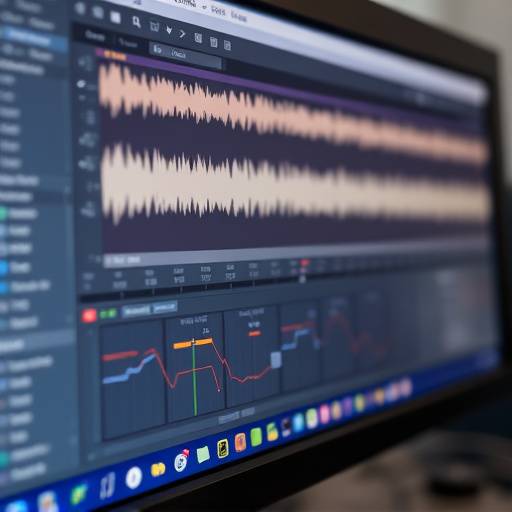 Dettaglio di software di mastering audio su uno schermo di computer.